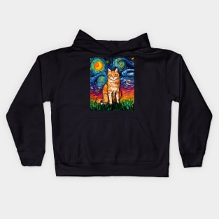 Orange Tabby Night 2 Kids Hoodie